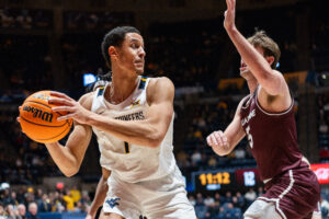 West Virginia holds off Bellarmine behind Jesse Edwards' third double-double of the season
